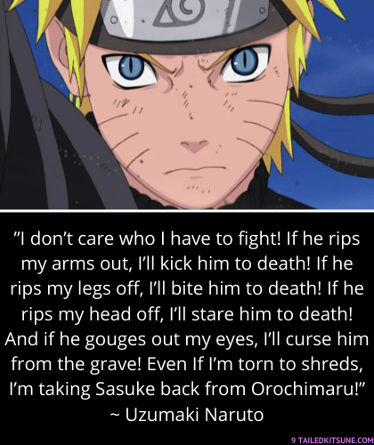 Top Inspirational Quotes From Naruto 9 Tailed Kitsune