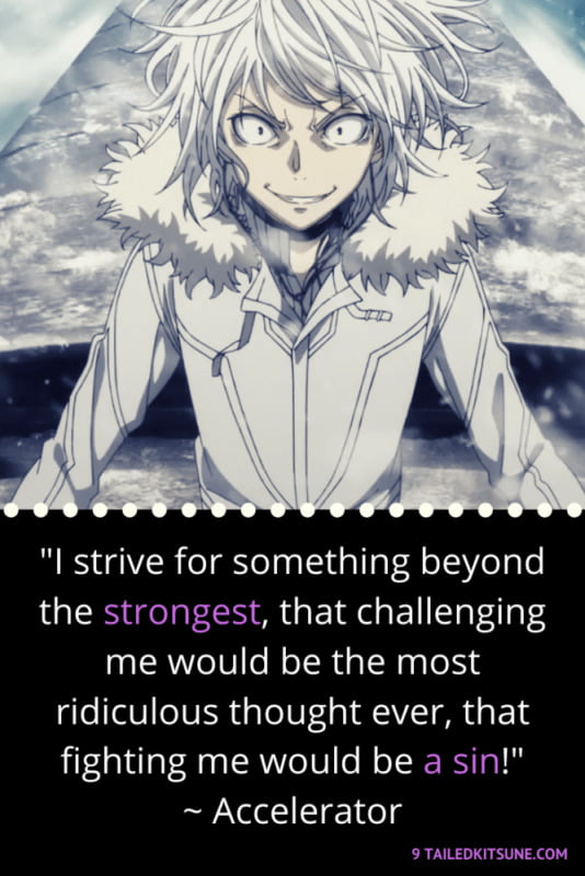 Accelerator Quotes - Toaru Kagaku no Railgun