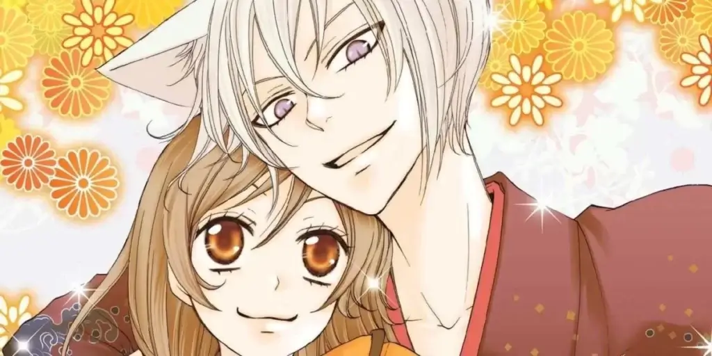 Kamisama Kiss Illustration with Tomoe and Nanami smiling.